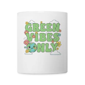 Green Vibes Only Nature Energy - Mug - white - Front