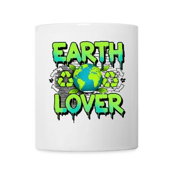 Amoureux de la Terre Graffiti Planète Eco Spirit - Mug blanc - blanc - Devant