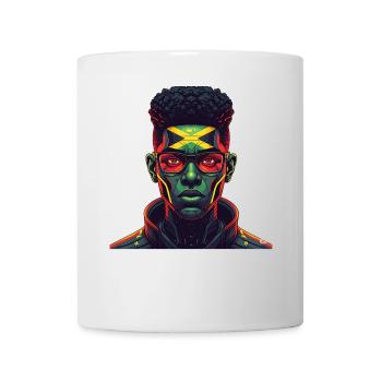 Futuristic Rasta Vibes Jamaica Cyberpunk - Mug - white - Front