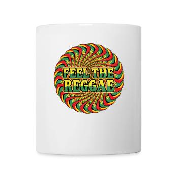 Feel the Reggae Psychedelic Rasta Style - Tasse - Weiß - Vorne