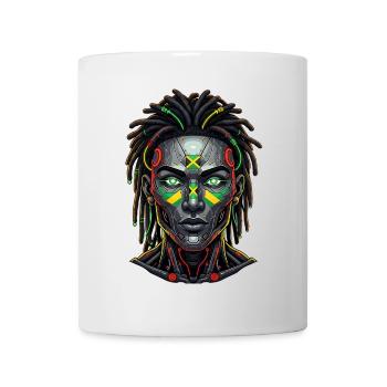 Cyber Rasta Jamaika Reggae Future Vibes - Tasse - Weiß - Vorne