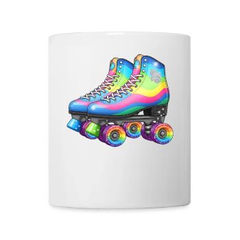 Rainbow Roller Skates Retro Disco Style - Mug - white - Front