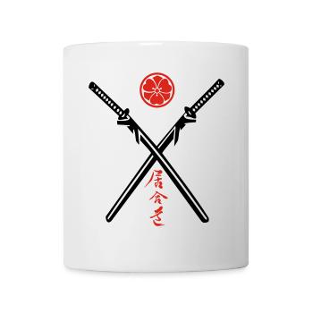 Iaido Kanji & Katana + Mon - Tasse - Weiß - Vorne