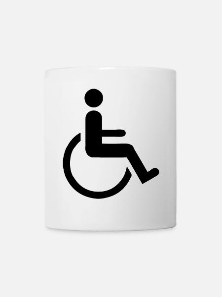 Rollstuhlfahrer - Tasse - Weiß