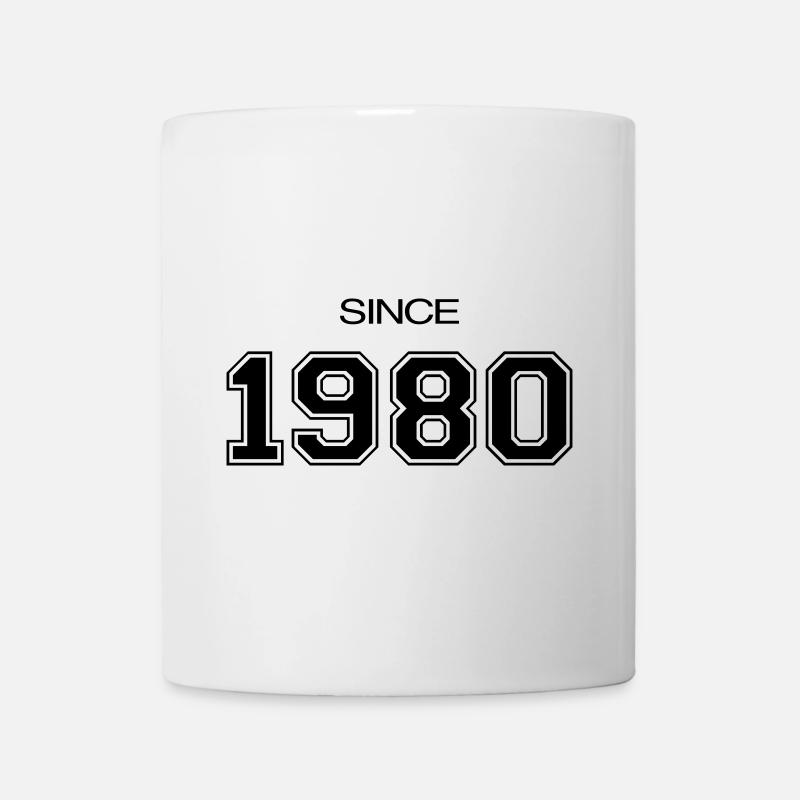 Depuis 1980 année de naissance ou d'évènement - Mug blanc - blanc