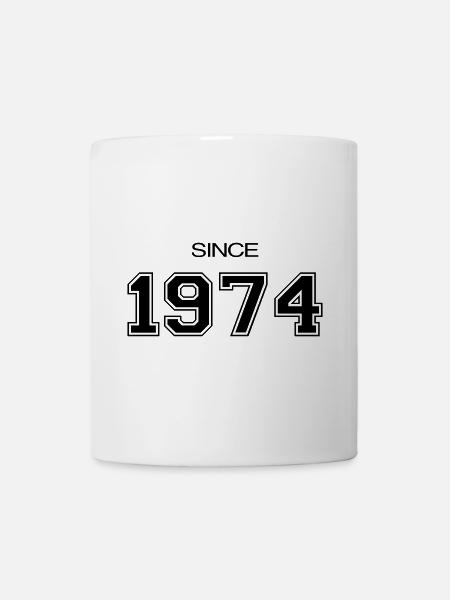 Depuis 1974 année de naissance ou d'évènement - Mug blanc - blanc
