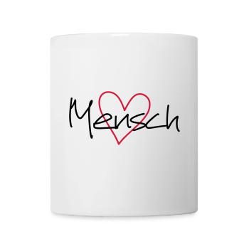 Mensch Herz Lieblingsmensch Geschenkidee Liebe - Tasse - Weiß - Vorne