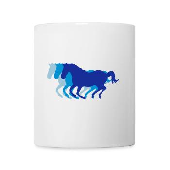 Three horses at gallop - Mug - white - Front