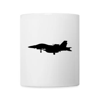 Avion de Chasse - Mug blanc - blanc - Devant