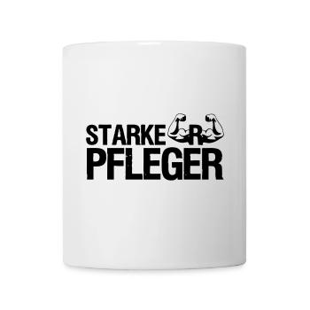 Starker Pfleger Pflege,Sprüche, Geschenk,Berufe - Tasse - Weiß - Vorne