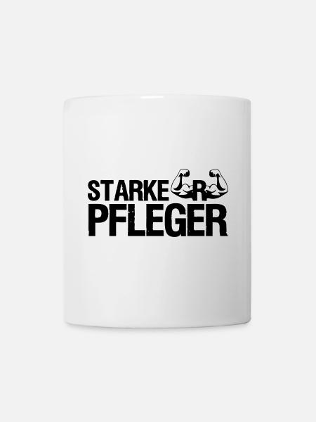 Starker Pfleger Pflege,Sprüche, Geschenk,Berufe - Tasse - Weiß