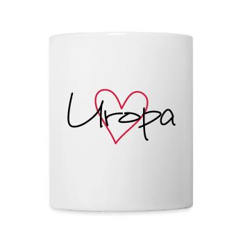 Uropa Herz Liebe Geschenk werdender Uropa - Tasse - Weiß - Vorne