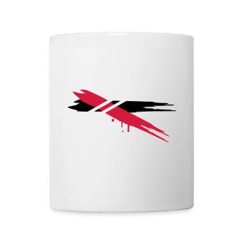 two color stripes with horizontal stripes - Mug - white - Front