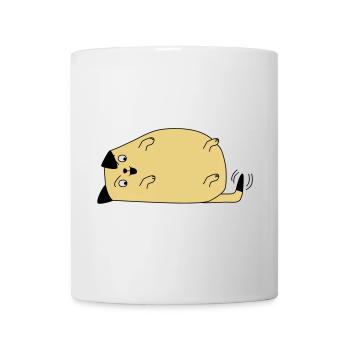 Hund schaut auf den Schwanz - Tasse - Weiß - Vorne