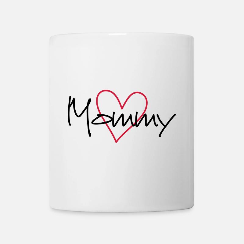 Mommy coeur cadeau de partenaire look - Mug blanc - blanc
