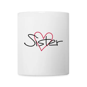 Sister heart gift sister heart - Mug - white - Front