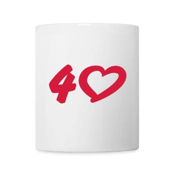 4 | 40 | Birthday | Geburtstag | Jubilee | - Mug blanc - blanc - Devant