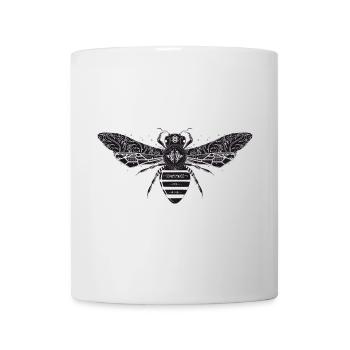 artfully designed bee - Mug - white - Front