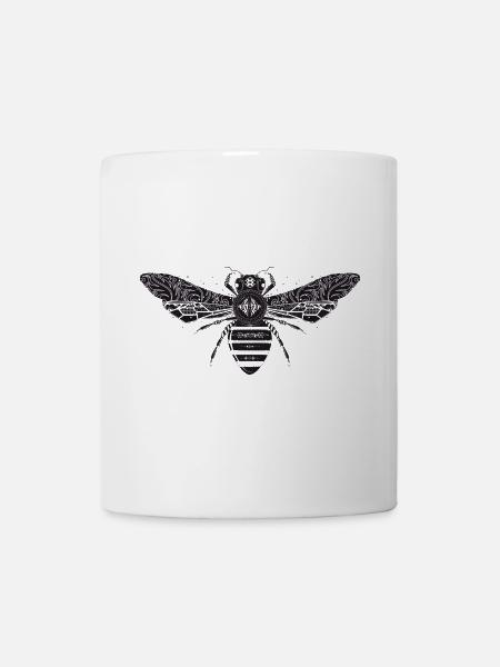 artfully designed bee - Mug - white