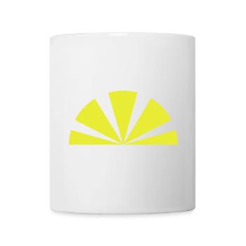 Sonnenstrahl, Halbkreis als Japan Sonnenstrahl - Tasse - Weiß - Vorne