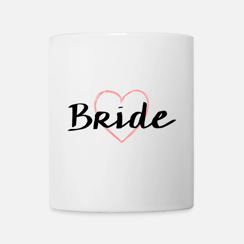 Bride Herz Junggesellenabschied Hochzeit - Tasse - Weiß