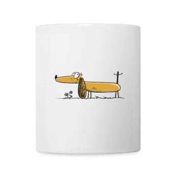 Lustiger Dackel - Dachshund - Teckel - Comic - Tasse - Weiß - Vorne