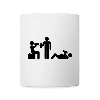 boozy alcohol vodka beer drunk drinking - Mug blanc - blanc - Devant