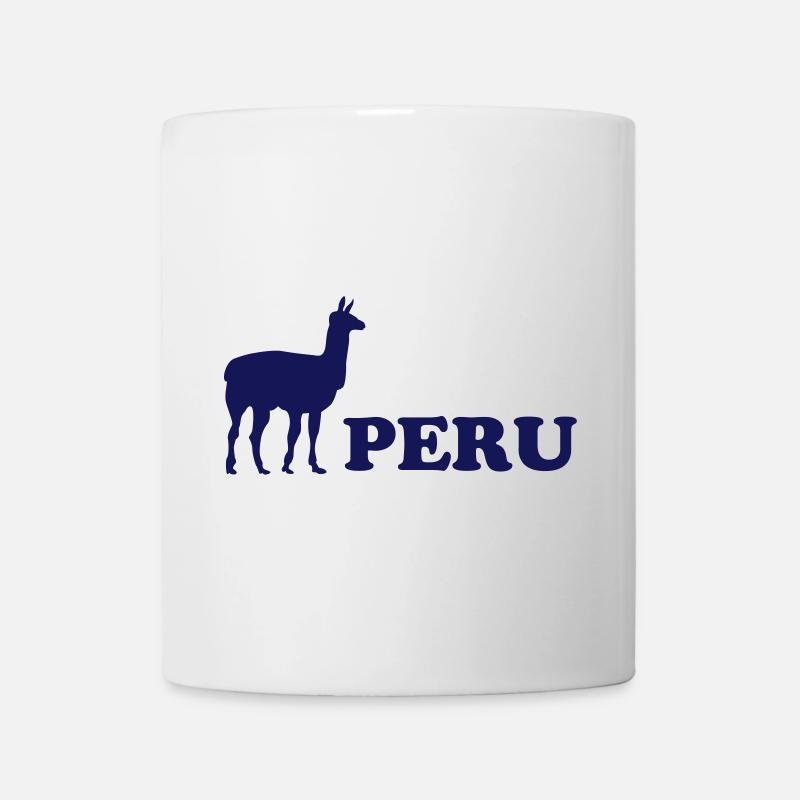 peru lama - Mug blanc - blanc