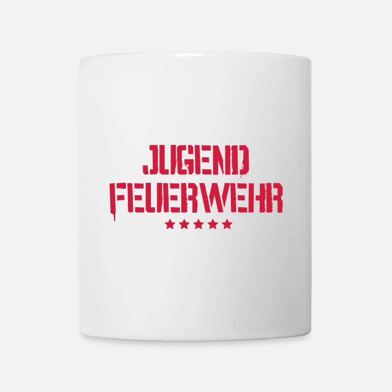 Jugend Feuerwehr mit Sterne - Tasse - Weiß