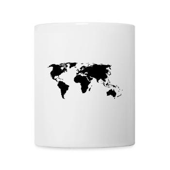 weltkarte - Tasse - Weiß - Vorne