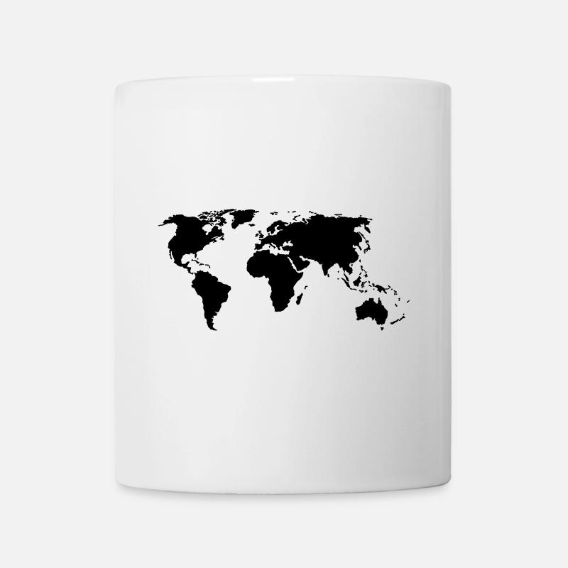 weltkarte - Tasse - Weiß