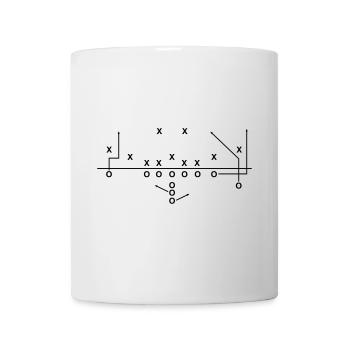 American Football Spielzug Play Huddle Formation - Tasse - Weiß - Vorne