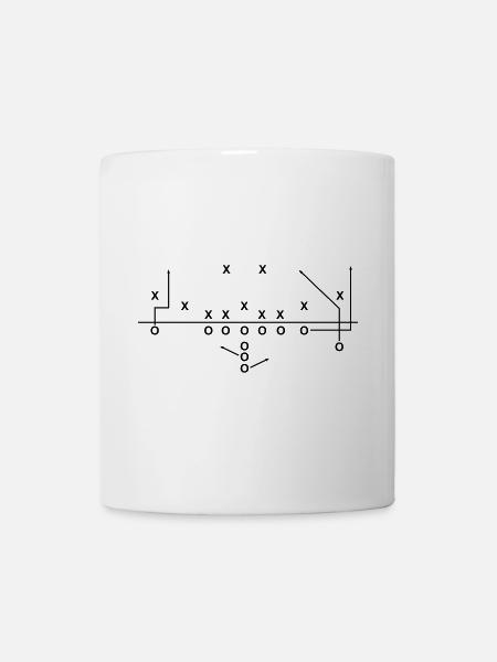 American Football Spielzug Play Huddle Formation - Mug - white