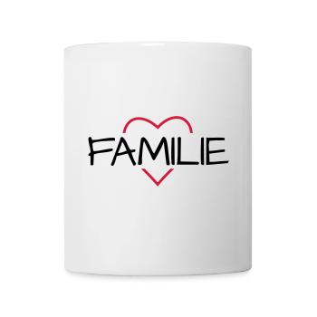 Familie Herz Liebe Gemeinschaft Zusammenhalt - Tasse - Weiß - Vorne