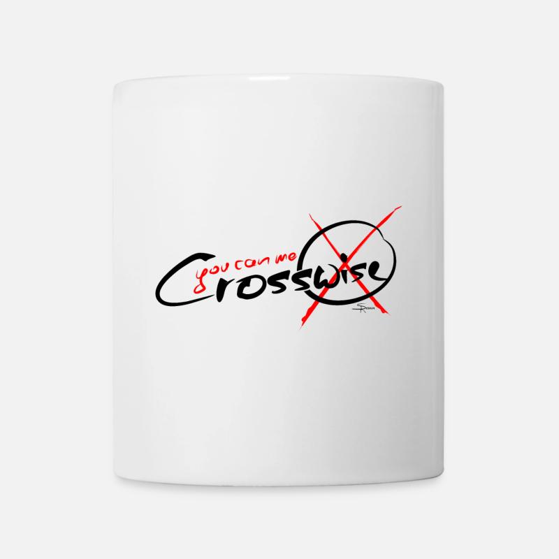 crosswise (black & red) - Tasse - Weiß