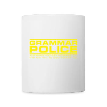 Police de grammaire - Mug blanc - blanc - Devant