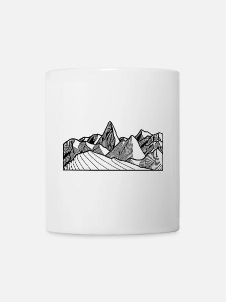 Berge Bergkette Abstract - Tasse - Weiß
