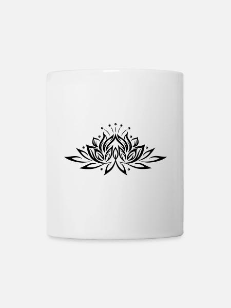 Fleur de Lotus, Lotus - Mug blanc - blanc