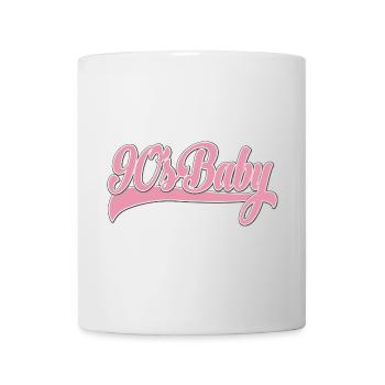 90s Baby Pink Retro Script - Mug - white - Front