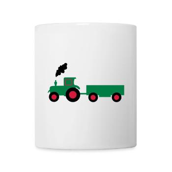 tracteur anhaenger - Mug blanc - blanc - Devant