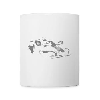 Illustration de voiture de course de formule icône de Grand Prix - Mug blanc - blanc - Devant