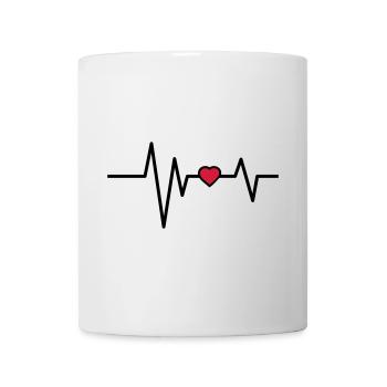 Pulsation cardiaque - Mug blanc - blanc - Devant