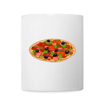 pizza - Tasse - Weiß - Vorne