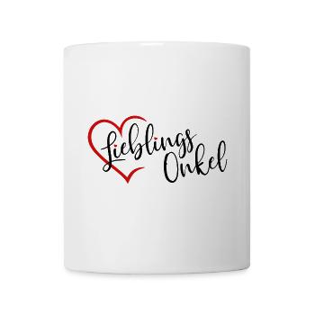 Lieblingsonkel Herz - Tasse - Weiß - Vorne