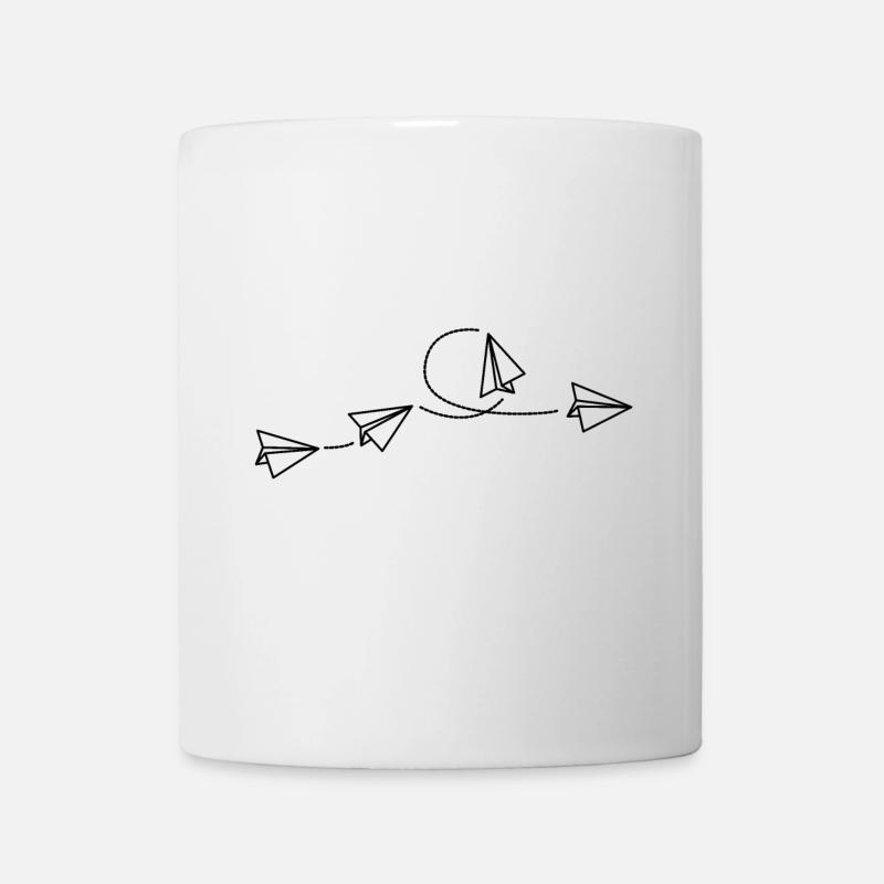 Papierflieger - Tasse - Weiß