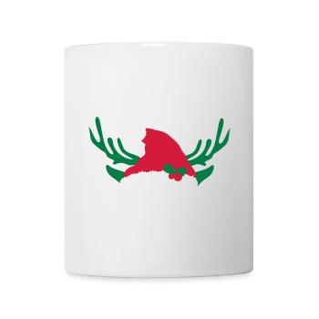 Bonnet de Lutin avec un palmier à couteaux et des bois - Mug blanc - blanc - Devant