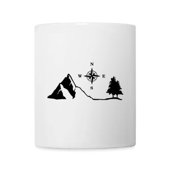Nature, Mountain, Compass - Mug blanc - blanc - Devant