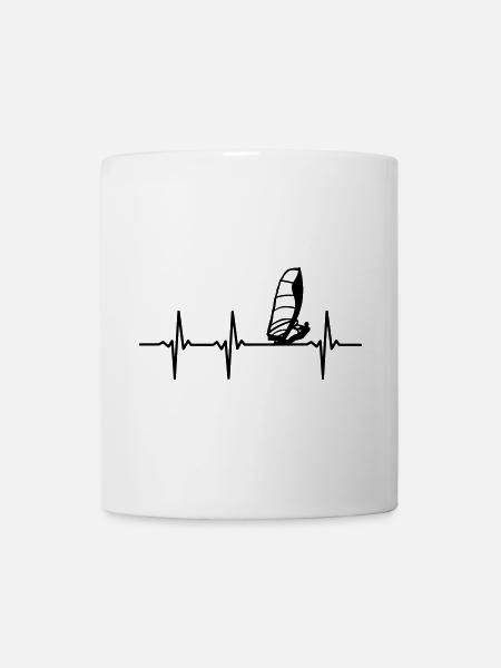 ECG de planches à voile - Mug blanc - blanc