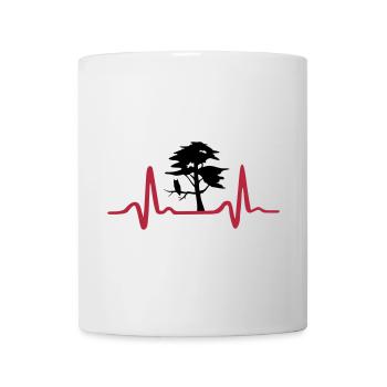 Baum mit Herzschlag, Natur EKG - Tasse - Weiß - Vorne