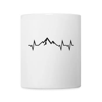 Berg Herzschlag, Berge EKG - Tasse - Weiß - Vorne